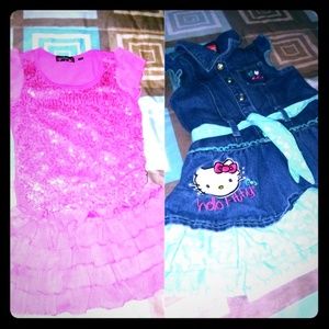 Bundle 2 girl hello Kitty dresses
